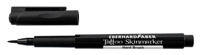 Eberhard Farber Tattoo Skinmarker Hard Brush - Schwarz