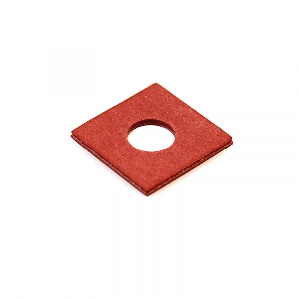 Thick Square Fiber Coil Washer Red