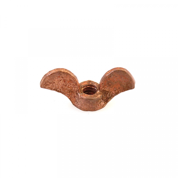 Copper Plated Cast Iron Wing Nut 8/32"
