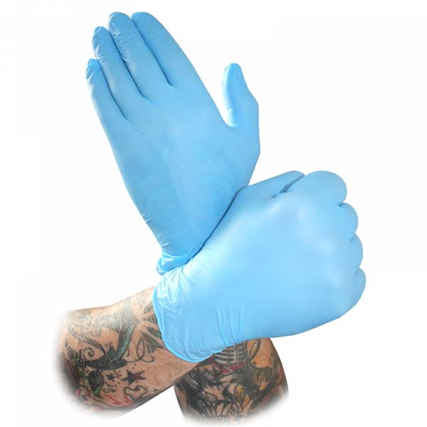 Premium Nitrilhandschuhe Soft Blau L