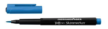 Eberhard Farber Tattoo Skinmarker Soft Brush - Blau