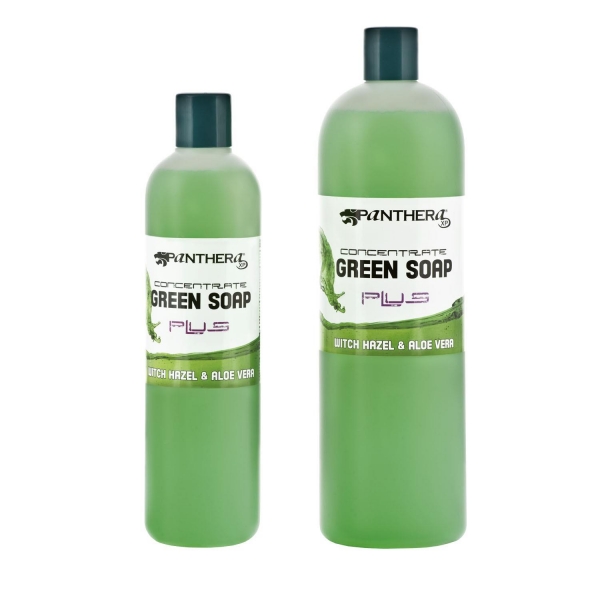 Panthera Grüne Seife - 500ml - Konzentrat mit Zaubernuss + Aloe Vera