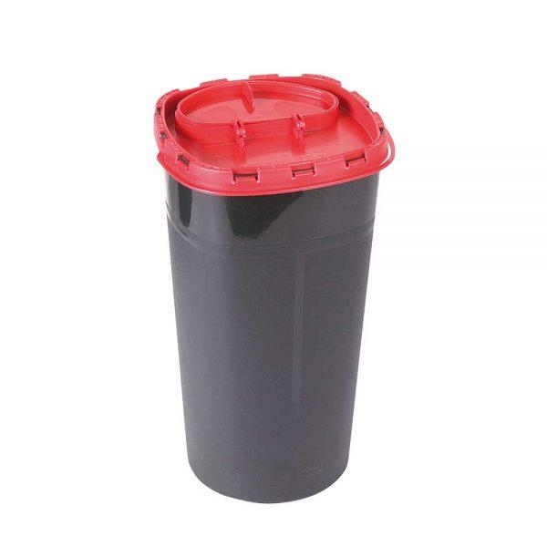 Kanülenabwurfbehälter 3 Liter, Schwarz