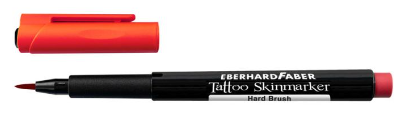 Eberhard Farber Tattoo Skinmarker Hard Brush - Rot