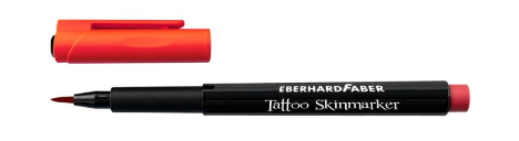 Eberhard Farber Tattoo Skinmarker Soft Brush - Rot